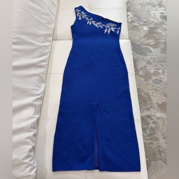 Farm Rio: Blue Garden Knit Midi Dress Beautiful Blue! - Picture 4 of 13